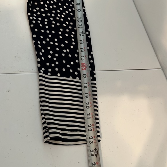 Black and White n Polka Dot Long Sleeve Midi Dress Size M - Picture 8 of 11